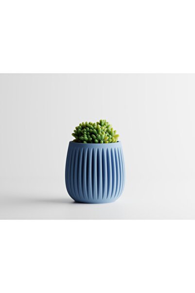 LayerCrew Ghiveci decorativ Columna 18 cm 18.3 cm 18.3 cm Muted Blue