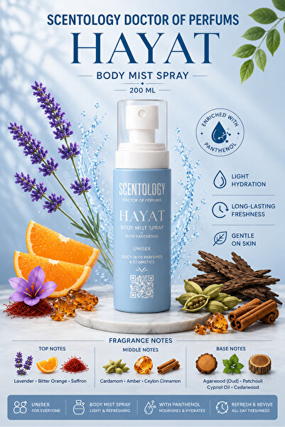 Scentology Doctor of perfums Scentology Doctor of Perfumes Hayat Body Mist Sp...