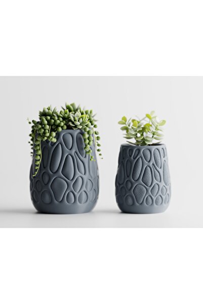 LayerCrew Ghiveci decorativ Organica 9.4 cm 7.9 cm 8 cm Blue Gray