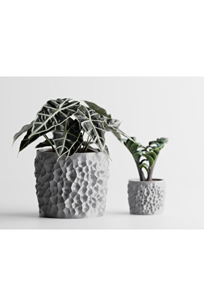LayerCrew Ghiveci decorativ Cratera 6.1 cm 7 cm 7.1 cm Silver