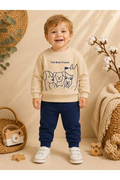 Organic Product DimpleBaby The Best Friend Printed Baby Set 2-Piece Sweatshir...