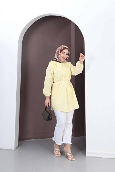 moda periy BEBE YAKA SARI TUNİK