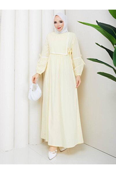 moda periy NİSA ELBİSE SARI