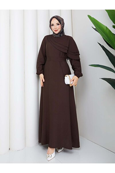 moda periy DEMET ELBİSE KAHVE
