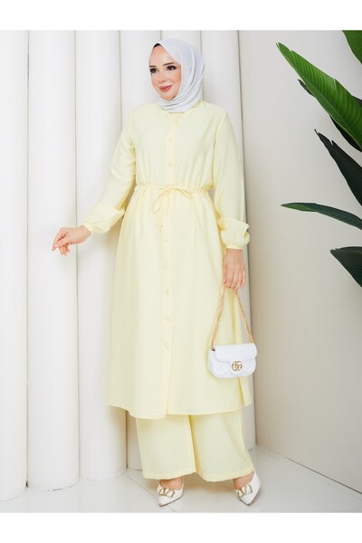 moda periy SANEM İKİLİ TAKIM SARI
