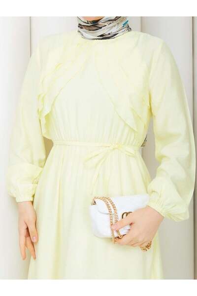moda periy HELEN ELBİSE SARI