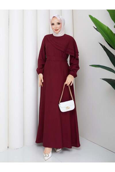 moda periy DEMET ELBİSE BORDO