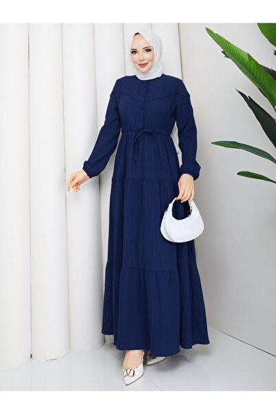 moda periy SÜEDA ELBİSE LACİVERT