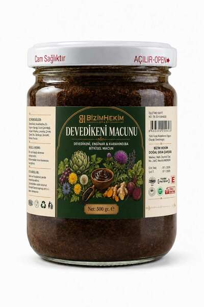 BİZİMHEKİM ŞİFA EVİ Devedikeni Ve Karahindiba Bitkisel Karışımlı Macun 500 Gr