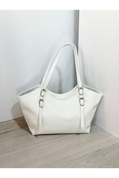 Bagnest Soft Leather Women's Shoulder Bag with Belt Detail