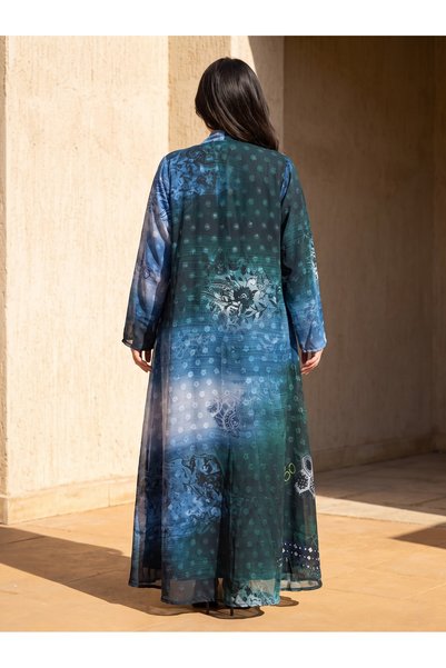 elegant hijab عباية زمرد