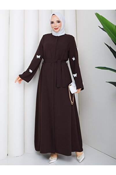 moda periy SUNA ELBİSE KAHVE