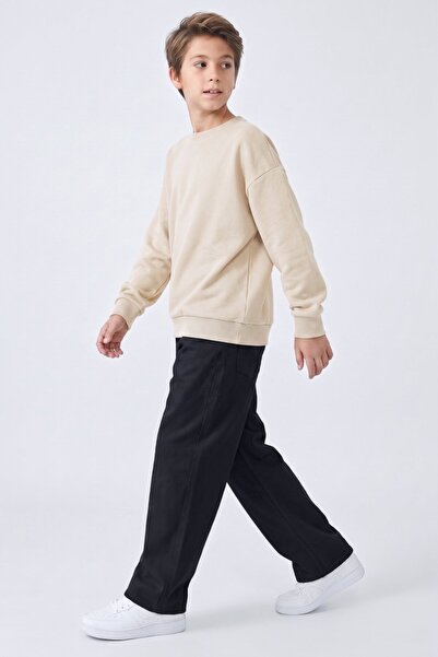 Dmb Boys' Flexible Canvas Wide-Leg Pants - Wide Fit