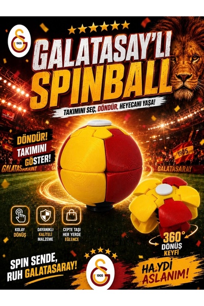 ALGU 3D Design Bas Döndür Spinball & Stres Topu, Odaklanma ve Eğlence Oyuncağ...