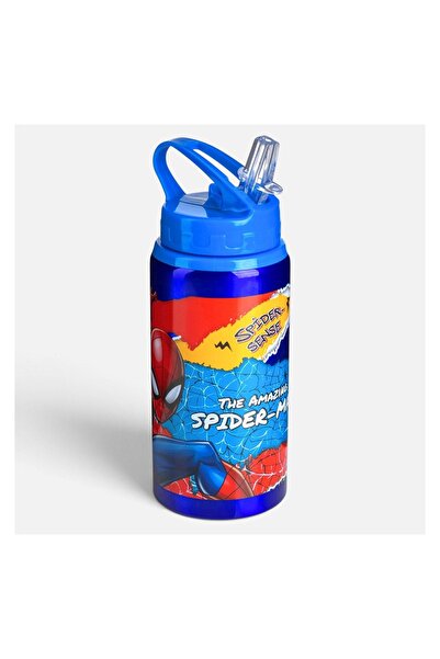 OEM Sticlă ALUMINIU 500 ml CU PAI SPIDER pentru copii