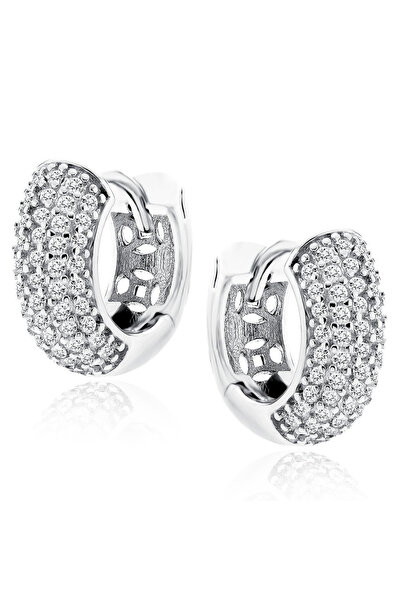 MANAVA Silver earrings with zircons - Lumière