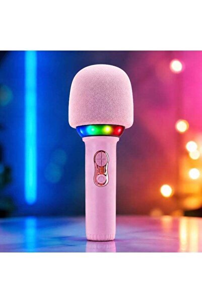 Generic Wireless C600 Karaoke Microphone with LED Lights, Bluetooth-Compatibl...
