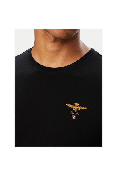 Aeronautica Militare Bluză cu mânecă lungă pentru bărbați 262TS2390UJ00372 Negru