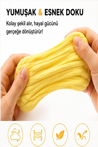 CNGZSHOP Butter Uzayan Tereyağ Squishy Sukuşi Viral Air Clay 200 Gr – Yumuşak Hava ile Kuruyan Modelleme Hamuru