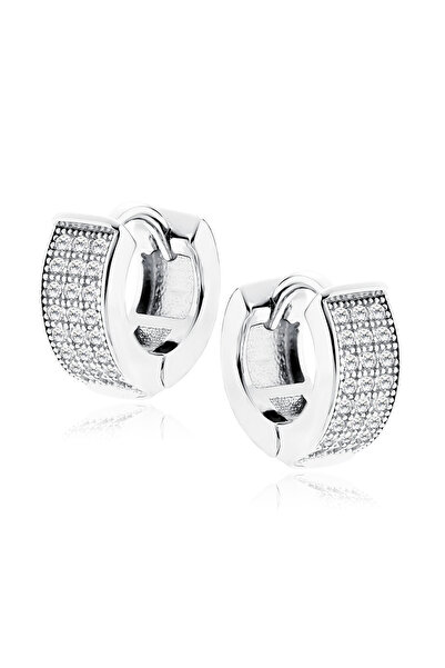 MANAVA Silver earrings with zircons - Preciosa