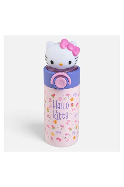 OEM Sticlă Termică pentru Copii din Inox Pop Up cu Design 3D Hello Kitty 350 ml