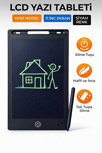 HGROUP LCD Yazı Tableti 11 İnç Dijital Çizim Tahtası – Tek Tuşla Silinebilen,...