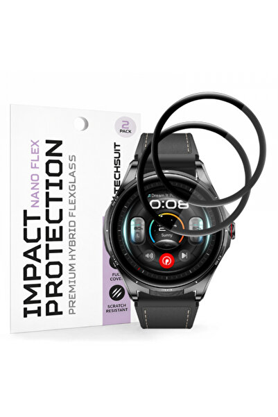 Techsuit Folie de protectie Ecran Nano Flex pentru Huawei Watch Buds 2, Plast...