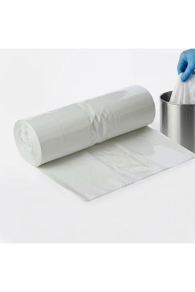 Generic 300-Piece 5 Gallon White Garbage Bags 46x52 cm Bin Liners Bathroom & Kitchen Use, Bedroom & Office Use, Small Waste Bags, Pack of 300