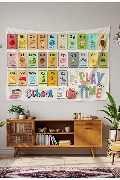 GREENDECOR English Alphabet Nursery and Kindergarten Decorative Wall Tapestry...