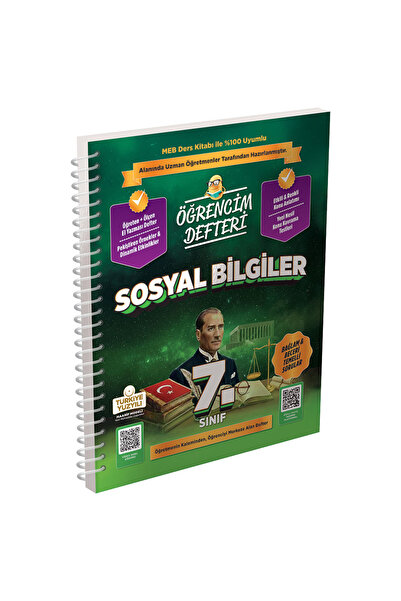 Murat Yayınları 7.Sınıf Sosyal Bilgiler Öğrencim Defteri