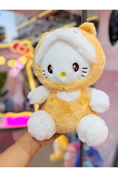 Hello Kitty Sevimli stitch kostümlü kapşonlu Pelüş oyuncak