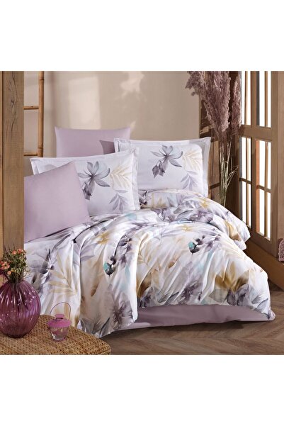 DENİZLİ ÇEYİZ Clasy Digital Satin Duvet Cover Set Elaris