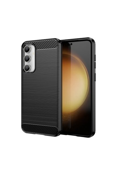 OEM Θήκη TPU Ανθρακονημάτων και Σιλικόνης για Samsung Galaxy S23 FE - Μαύρο