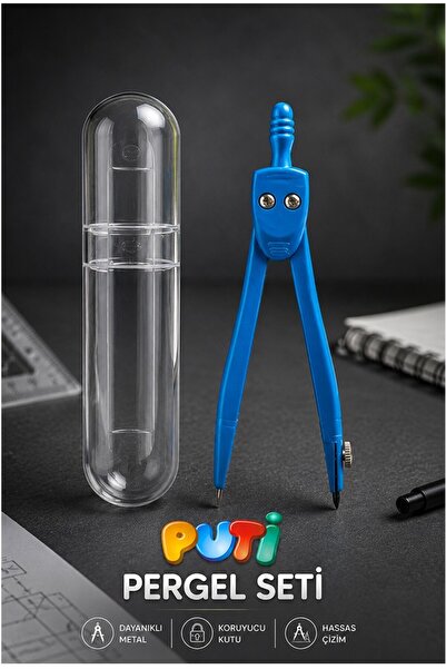Artlantis Metal Pergel 1 Adet Puti 1574 Koruma Kutulu Metal Pergel Grafit Uçl...