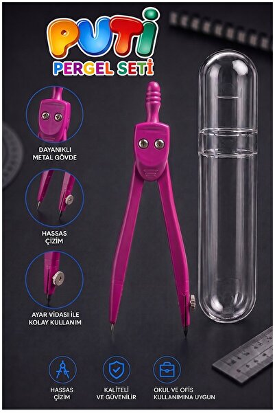 Artmaster Pink Metal Compass 1 Piece Puti 1574 Metal Compass with Protection ...