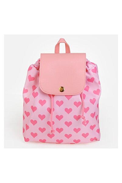 OEM Rucsac preșcolar copii, model inimi, holografic, roz, 22x10x25cm – pregăt...