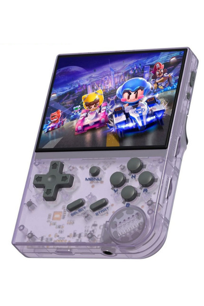 ANBERNIC RG35XX 64GB Retro Gaming Console 3.5 inch HD - Transparent Purple