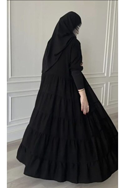 Rooz Layered Abaya with Frills in Internet Fabric by Akoaz