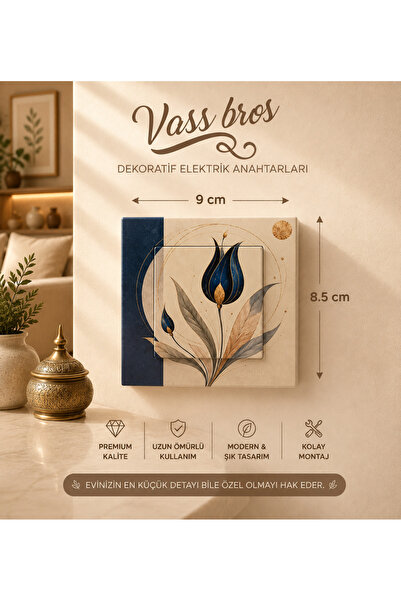 Vass Bros Dekoratif Elektrik Anahtarı – Şık ve Dekoratif Işık Anahtarı