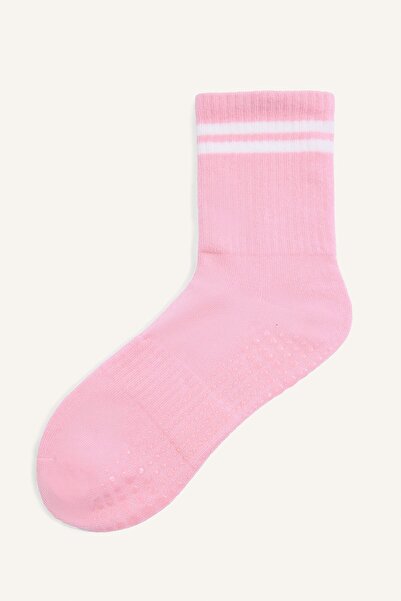 DeFacto Women's Seamless Cotton Double Stripe Pilates Socks I3280Axns