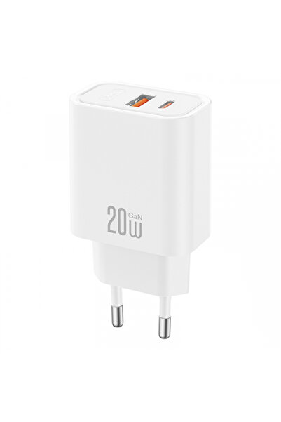 XO Design Incarcator Retea CE40, 20W, 3A, 1 x USB-A - 1 x USB-C, Alb