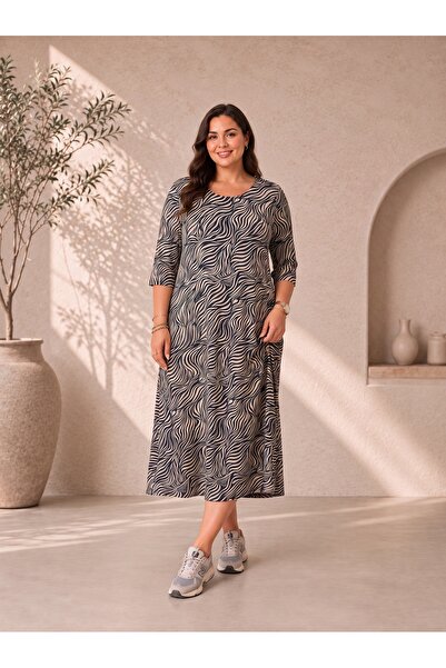 Paw Garage Φόρεμα plus size - Πολύχρωμο - Μακρύ