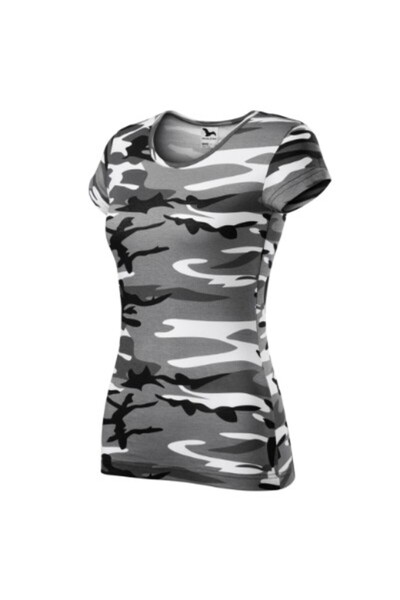 Malfini Women's T-shirt, Camo Pure C22, M GREY Camouflage