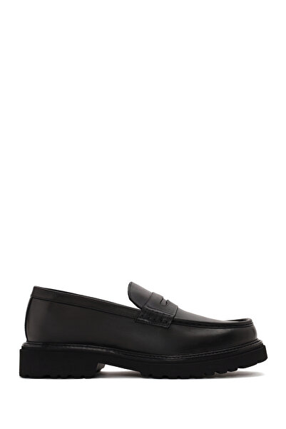 Derimod Men's Black Leather Casual Loafer Wm820010Dv