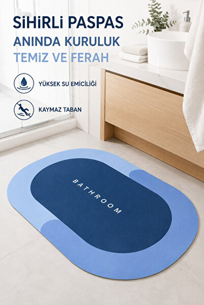 HEDYONE Magic Water Absorbing Mop |   Non-Slip Base Quick-Drying Bath and Kit...
