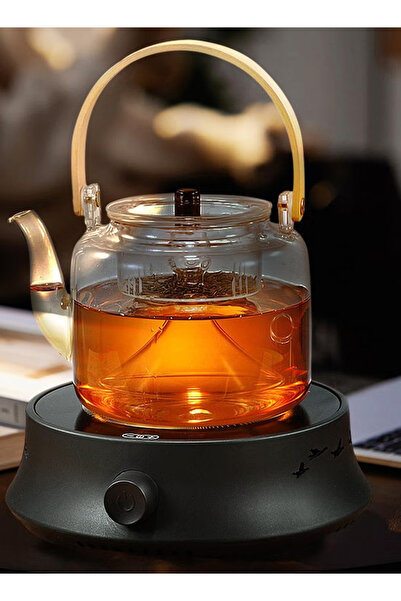 GGEROU Electric Coffee Pot Warmer with 900ml Teapot,Electric Teapot Stove, 80...