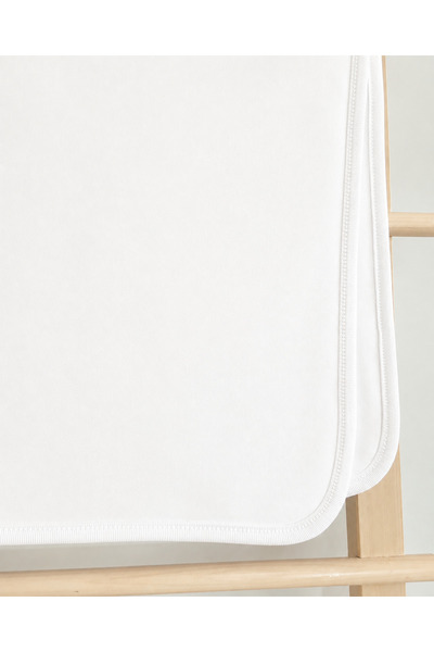 jr.bunnies Premium 100% Cotton Combed Baby Blanket 80X90 cm – Soft White Unisex