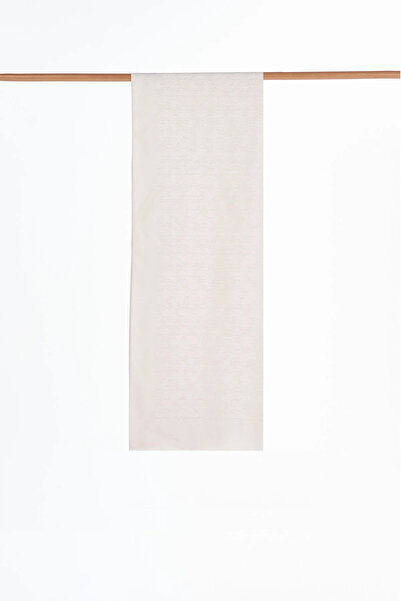Kayra Geometric Patterned Viscose Shawl Beige