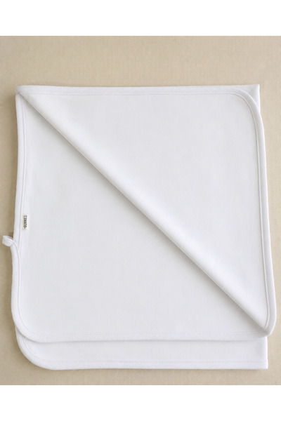 jr.bunnies Premium 100% Cotton Combed Baby Blanket 80X90 cm – Soft White Unisex