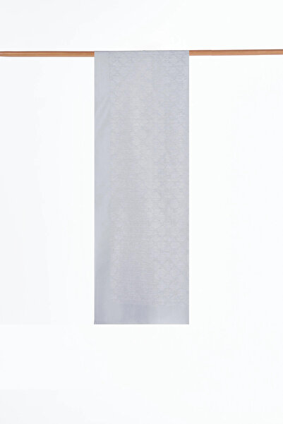 Kayra Geometric Patterned Viscose Shawl Gray